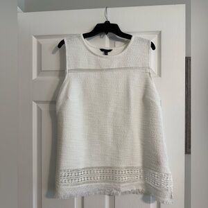 Banana Republic White Sleeveless Top XL